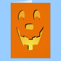 Janck-O-Lantern Halloween Card (Yellow) cards
