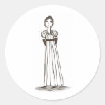 Jane Austen Inspired striped Dress Stickers