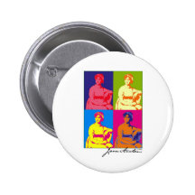 Jane Austen Pop Art Pinback Buttons
