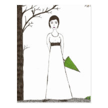 Jane Austen's rice Portrait Postcard