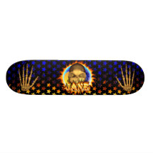 Jane skull real fire and flames skateboard design