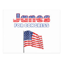 Janes for Congress Patriotic American Flag Postcards