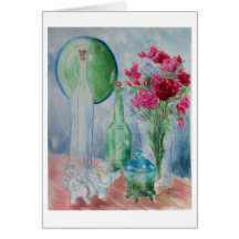 January Carnations Birthday Card