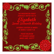January's Sweet Sixteen Eternal Spring Invitation