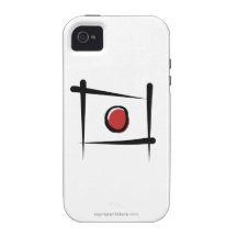 Japan Brush Flag iPhone 4 Covers