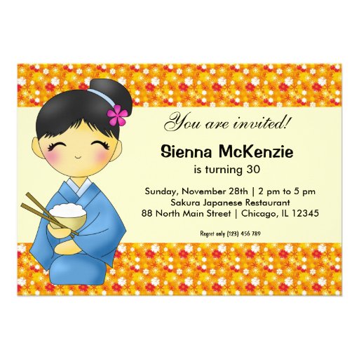 40th Birthday Ideas: Japanese Birthday Invitation Templates