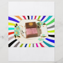 Japanese confectionery swirl flyer design