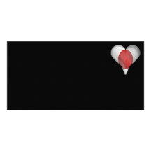 Japanese Flag In A Heart Personalized Photo Card