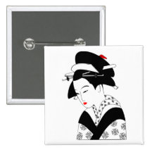 japanese geisha buttons