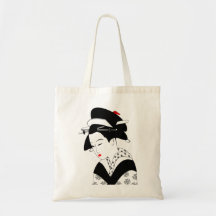japanese geisha canvas bag