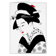 japanese geisha card