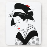 japanese geisha mouse pads