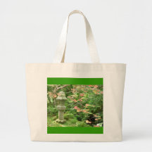 japanese lantern sculpture canvas bag