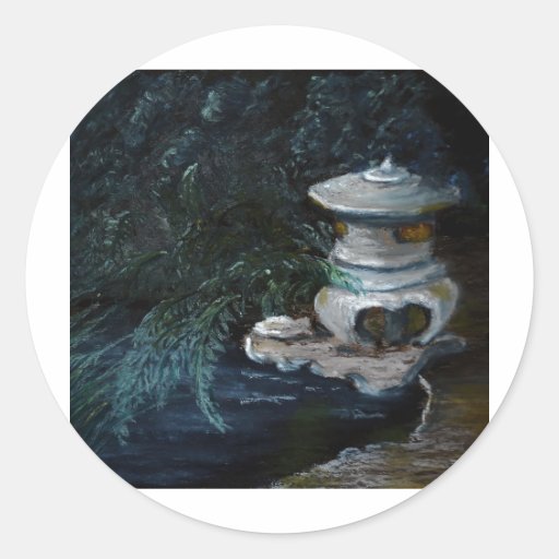 Japanese latern round sticker