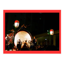 Japanese Matsuri Drum Postcard