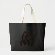 Japanese Retro Rocket Canvas Bag