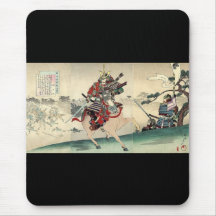 Japanese samurai fighting Scene Mouse Pads