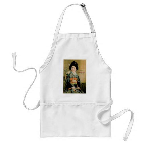 Japanese Tea Vintage Drink Ad Art Apron
