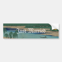 Japanese Wedding Invitations The Tama River Bumper Stickers