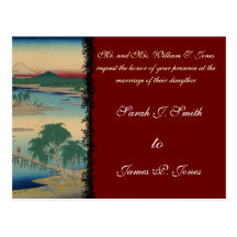 Japanese Wedding Invitations The Tama River Post Card