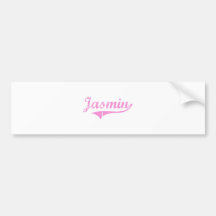 Jasmin Classic Style Name Bumper Sticker