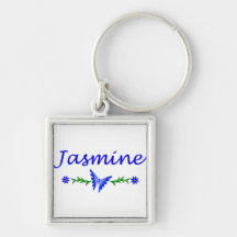 Jasmine (Blue Butterfly) Keychain