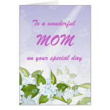 Jasmine Flowers Customisable Gifts Greeting Card