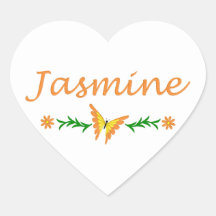 Jasmine (Orange Butterfly) Stickers