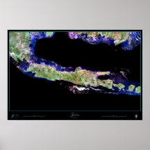 Java, Indonesia satellite poster