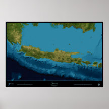 Java, Indonesia satellite print poster
