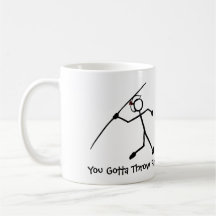 Javelin Stick Lady You Gotta Throw Far Mugs