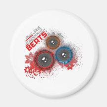 Jaw Dropping Beats - Music DJ Graffiti Urban Refrigerator Magnets