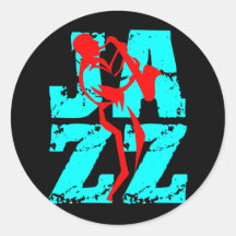 Jazz Round Sticker
