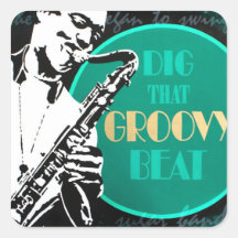 Jazz Saxophone Player sticker