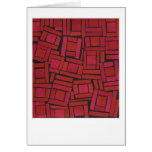 Jazzy red abstract pattern greeting card