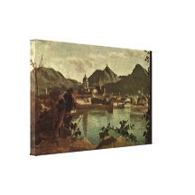 Jean-Baptiste-Camille Corot - City and Lake Como Canvas Prints