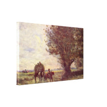 Jean-Baptiste-Camille Corot - hay Gallery Wrapped Canvas
