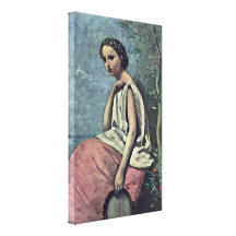 Jean-Baptiste-Camille Corot - La Zingara Stretched Canvas Prints