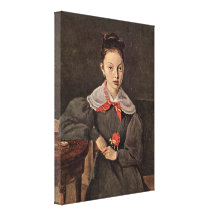 Jean-Baptiste-Camille Corot - The artists niece Canvas Print