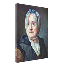 Jean-Baptiste Chardin - Portrait of Mrs Chardin Gallery Wrapped Canvas