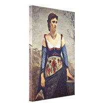 Jean-Baptiste Corot - Agostina the Italian Canvas Prints