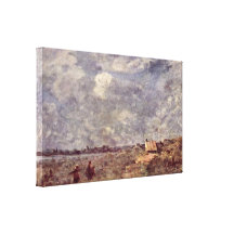 Jean-Baptiste Corot - Banks of the Pas-de-Calais Stretched Canvas Print