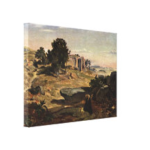 Jean-Baptiste Corot - Hagar in the Wilderness Canvas Print