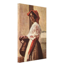 Jean-Baptiste Corot - Italian with pitcher Stretched Canvas Print