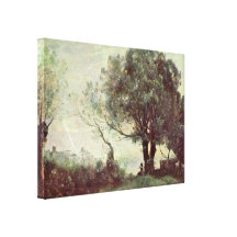 Jean-Baptiste Corot - Landscape Castelgandolfo Gallery Wrap Canvas