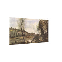 Jean-Baptiste Corot - Pond of Ville dAvray Gallery Wrapped Canvas