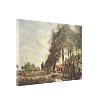 Jean-Baptiste Corot - Road to Sin-Le-Noble Canvas Prints