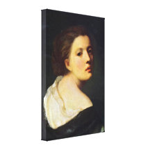 Jean-Baptiste Greuze - Portrait of a young girl Canvas Print