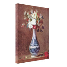 Jean-Baptiste Simeon Chardin - Flowers in a Vase Gallery Wrap Canvas