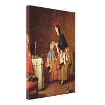 Jean-Baptiste-Simeon Chardin - The morning toilet Canvas Print